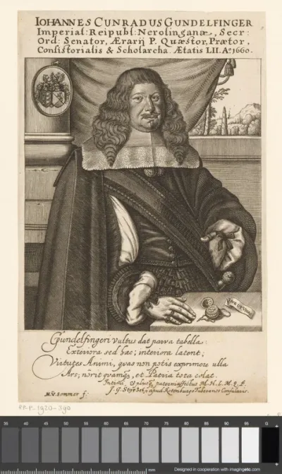Portret van Johann Conrad Gundelfinger