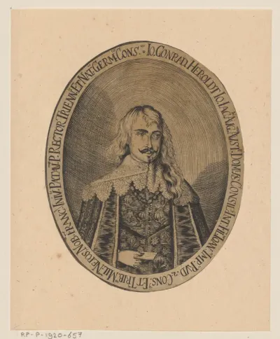 Portret van Johann Conrad Herold