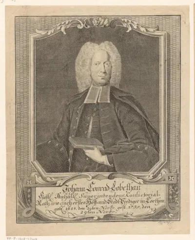 Portret van Johann Conrad Lobethan