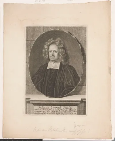 Portret van Johann Conrad Sittig