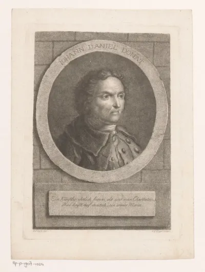 Portret van Johann Daniel Donat