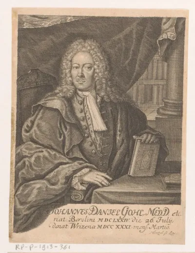Portret van Johann Daniel Gohl
