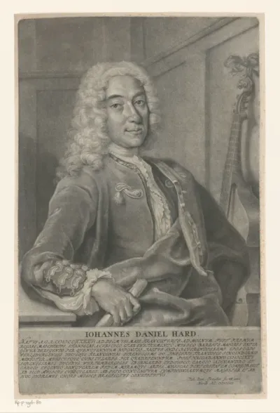 Portret van Johann Daniel Hardt