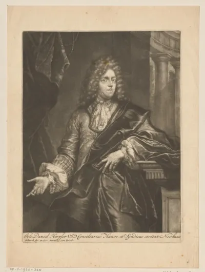 Portret van Johann Daniel Herpfer
