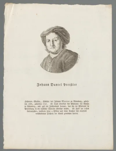 Portret van Johann Daniel Preissler