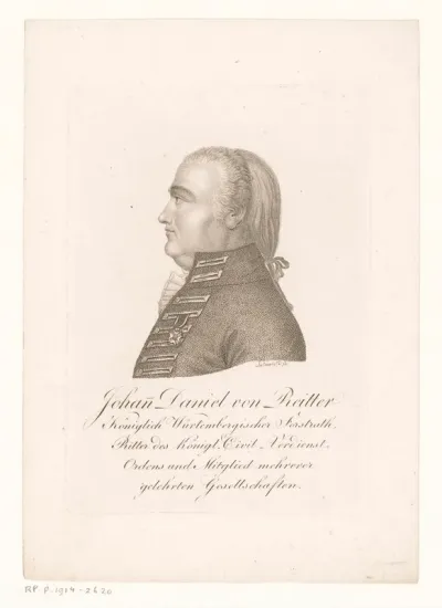 Portret van Johann Daniel Reitter