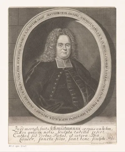 Portret van Johann Daniel Schmidtmann