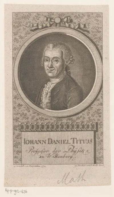 Portret van Johann Daniel Titius