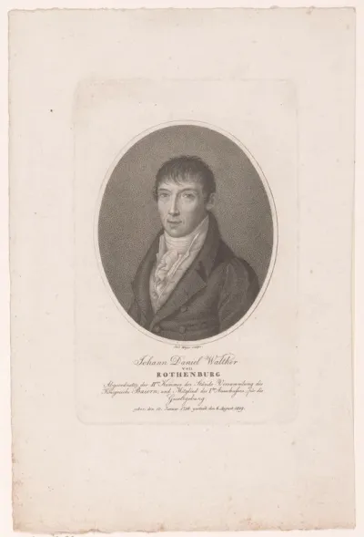 Portret van Johann Daniel Walther