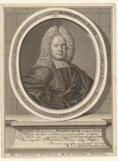 Portret van Johann David Baier