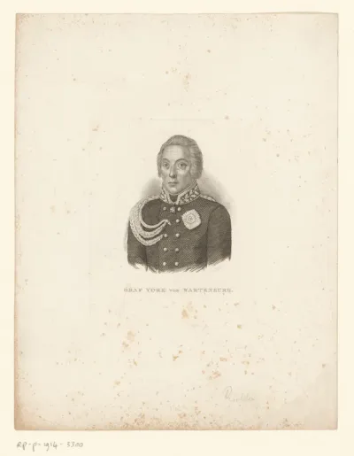 Portret van Johann David Ludwig, graaf Yorck von Wartenburg