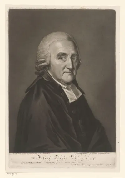 Portret van Johann David Nicolai