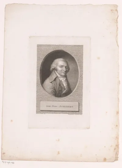 Portret van Johann David Schubert