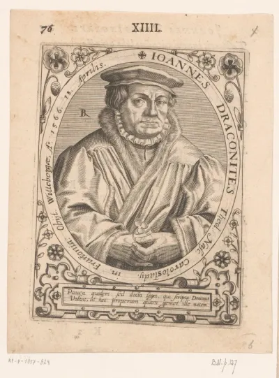 Portret van Johann Draconites