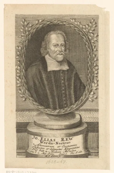 Portret van Johann Elias Reu