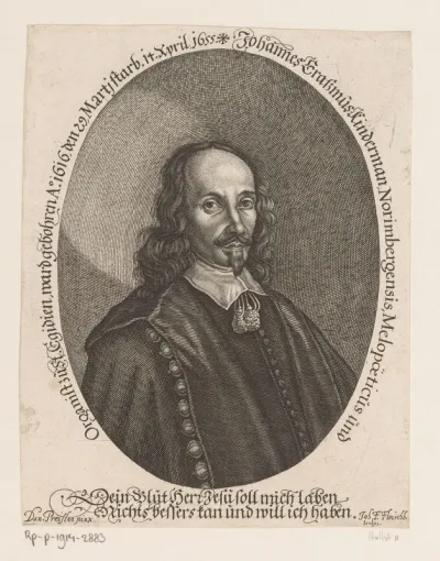 Portret van Johann Erasmus Kindermann