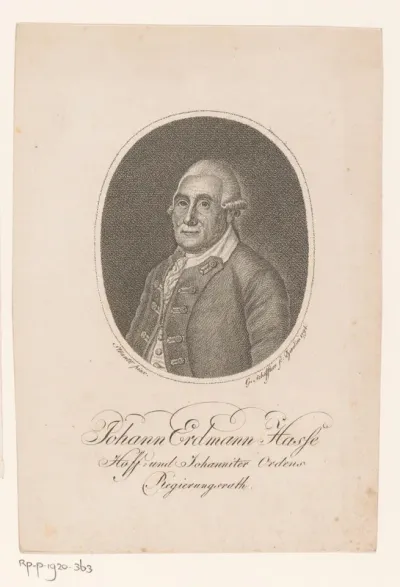 Portret van Johann Erdmann Hasse