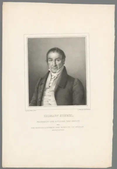 Portret van Johann Erdmann Hummel