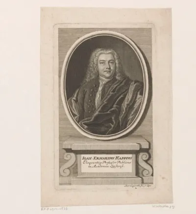 Portret van Johann Erhard Kapp