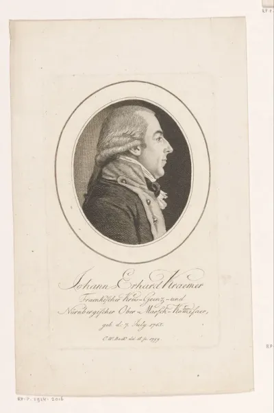 Portret van Johann Erhard Kraemer