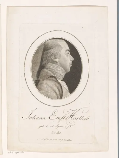 Portret van Johann Ernst Hartlieb
