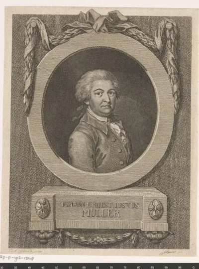 Portret van Johann Ernst Justus Müller