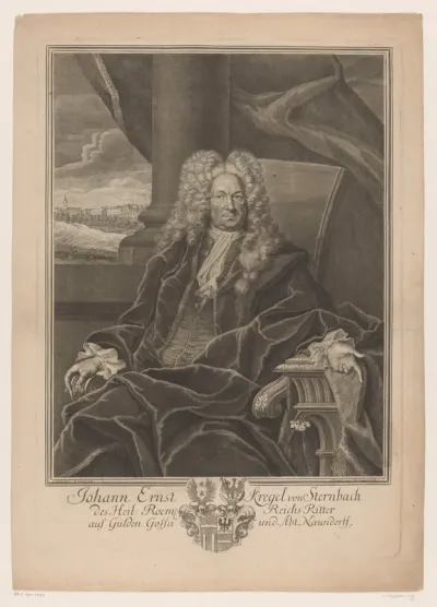 Portret van Johann Ernst Kregel von Sternbach