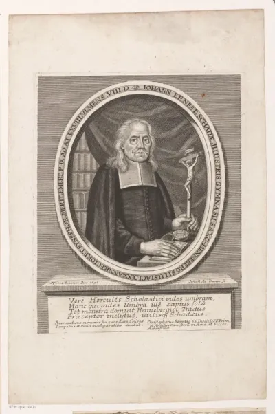 Portret van Johann Ernst Schadaeus