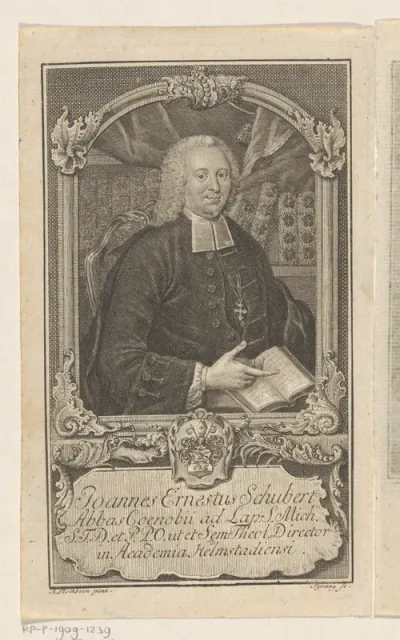 Portret van Johann Ernst Schubert