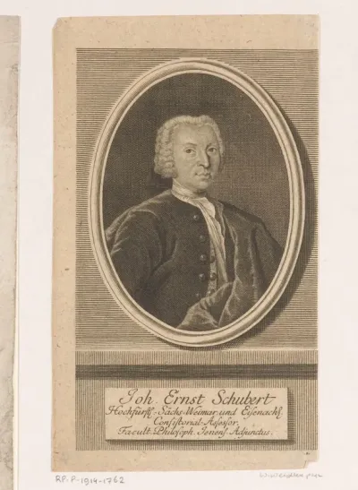 Portret van Johann Ernst Schubert