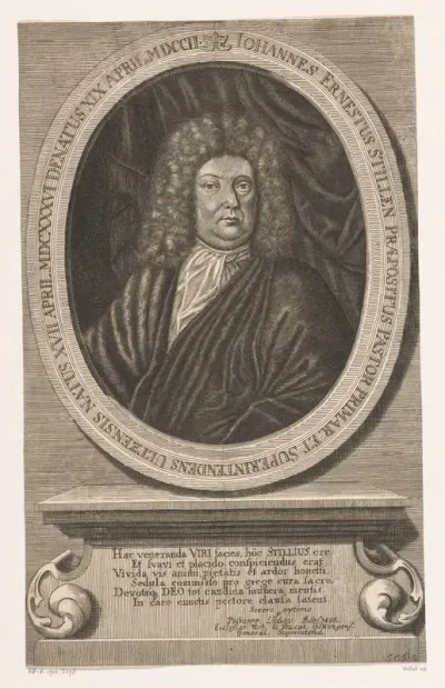 Portret van Johann Ernst Stille