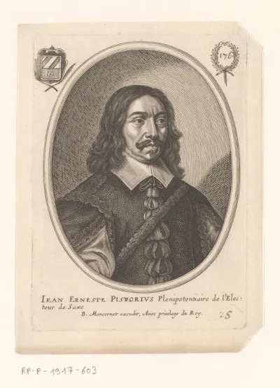Portret van Johann Ernst von Pistorius
