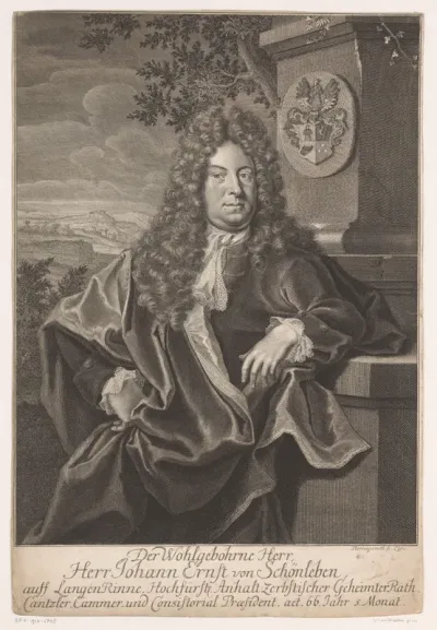 Portret van Johann Ernst von Schönleben