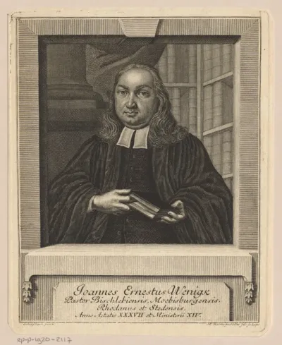 Portret van Johann Ernst Wenigk op 37-jarige leeftijd