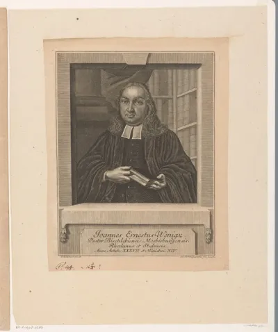 Portret van Johann Ernst Wenigk