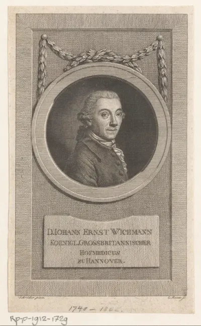 Portret van Johann Ernst Wichmann