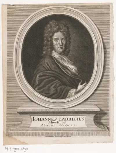 Portret van Johann Fabricius op 53-jarige leeftijd