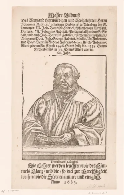Portret van Johann Fabricius