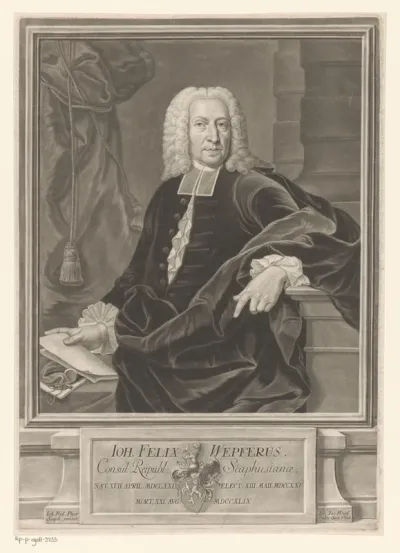 Portret van Johann Felix Wepfer