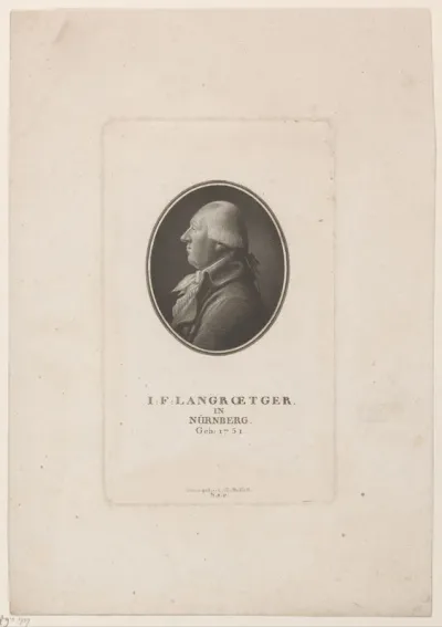 Portret van Johann Ferdinand Langroetger