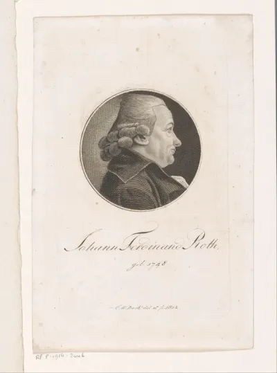 Portret van Johann Ferdinand Roth