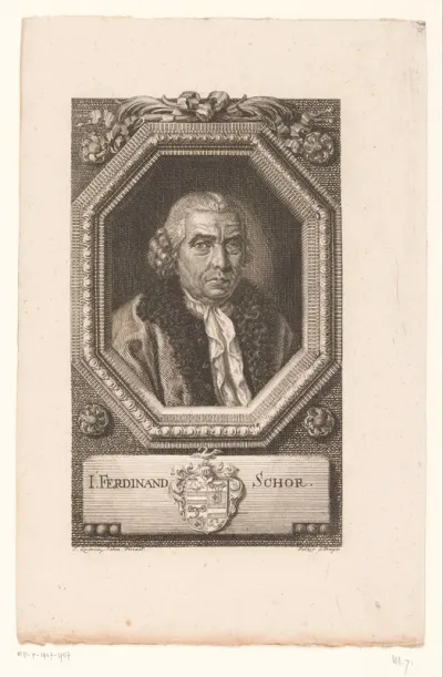 Portret van Johann Ferdinand Schor
