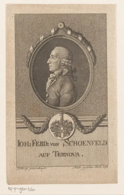 Portret van Johann Ferdinand von Schönfeld