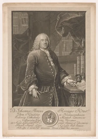 Portret van Johann Florens Rivinus