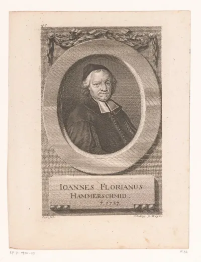 Portret van Johann Florian Hammerschmid