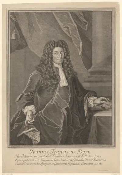 Portret van Johann Franz Born