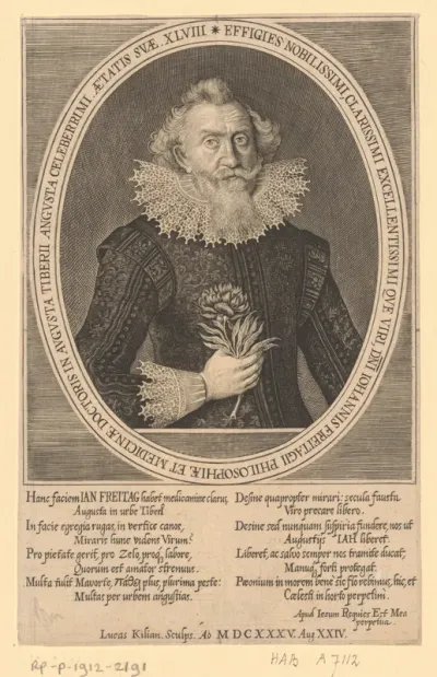 Portret van Johann Freitag op 47-jarige leeftijd