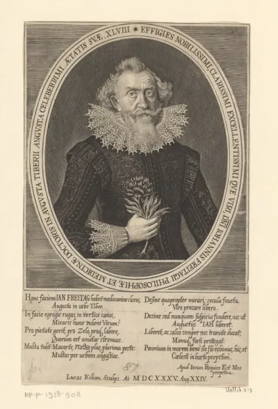 Portret van Johann Freitag op 47-jarige leeftijd