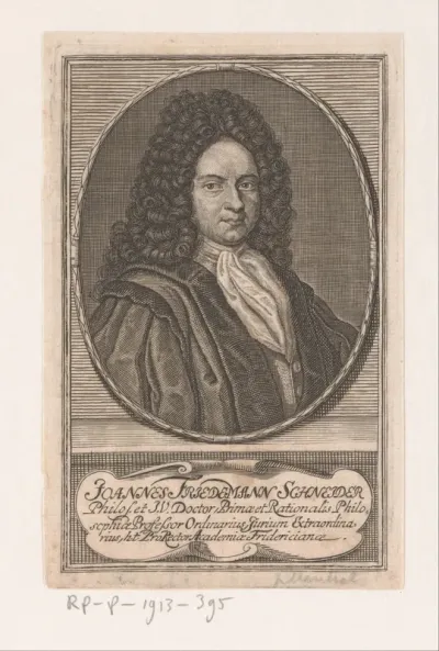 Portret van Johann Friedemann Schneider