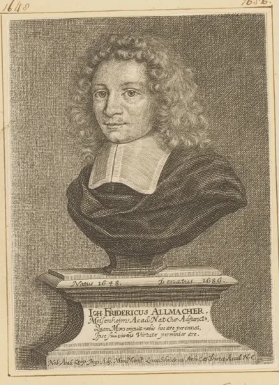 Portret van Johann Friedrich Allmacher